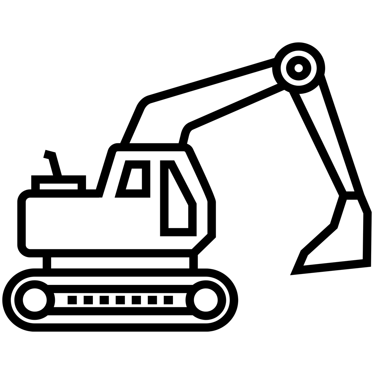 Tracked excavator icon