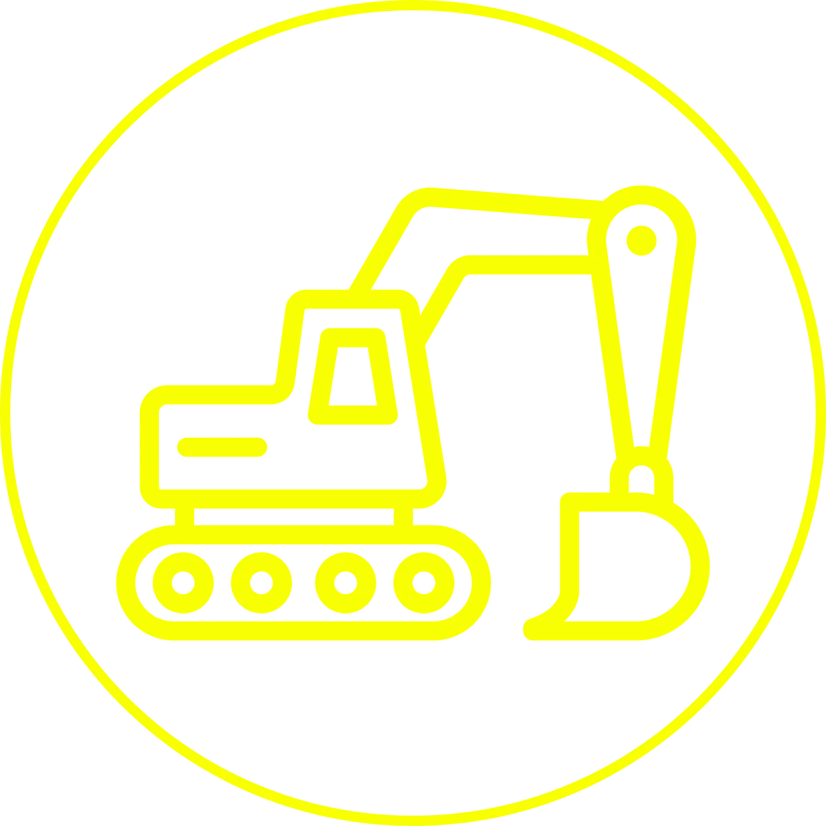 Tracked excavator icon