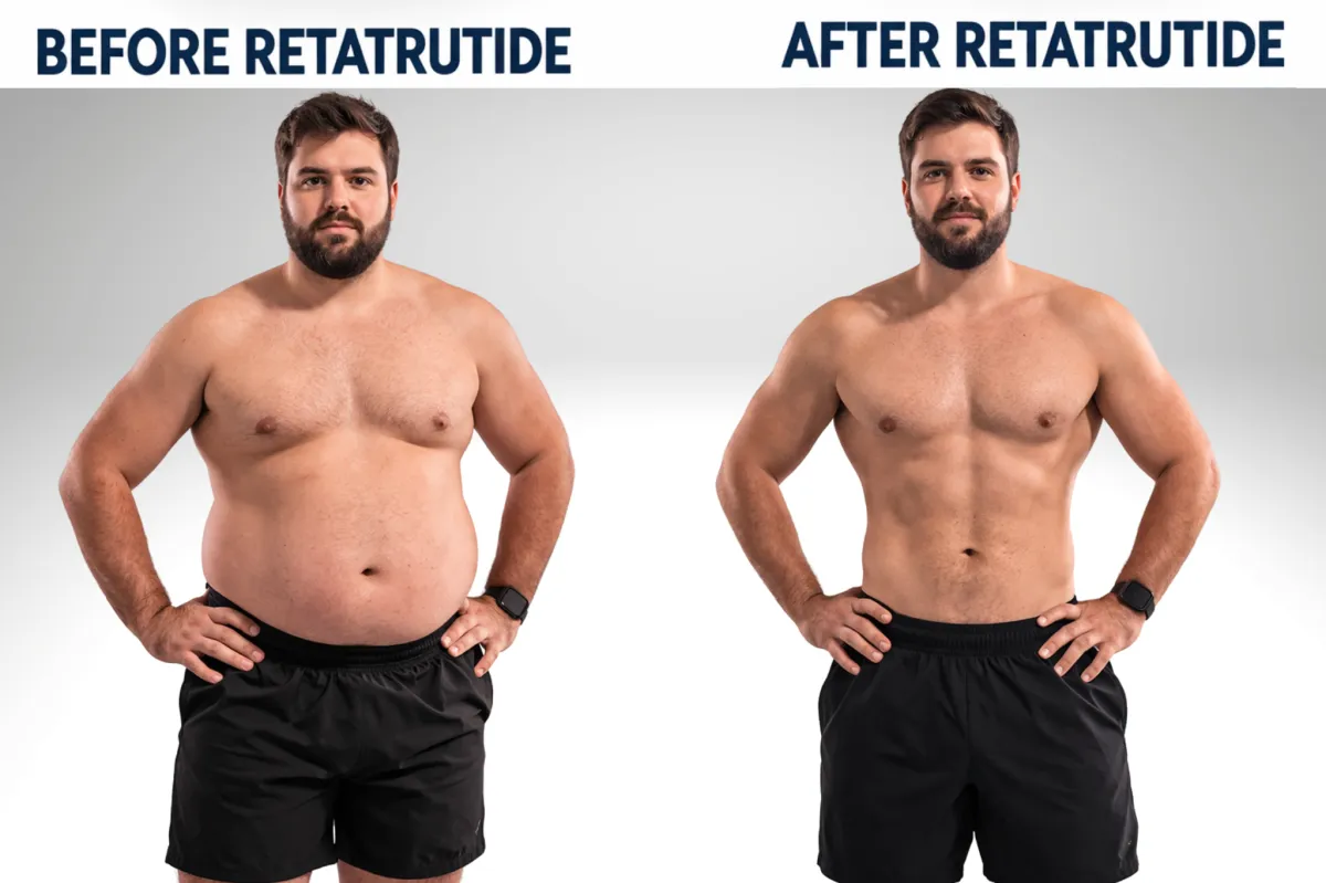 before and after pictures with rettrutide