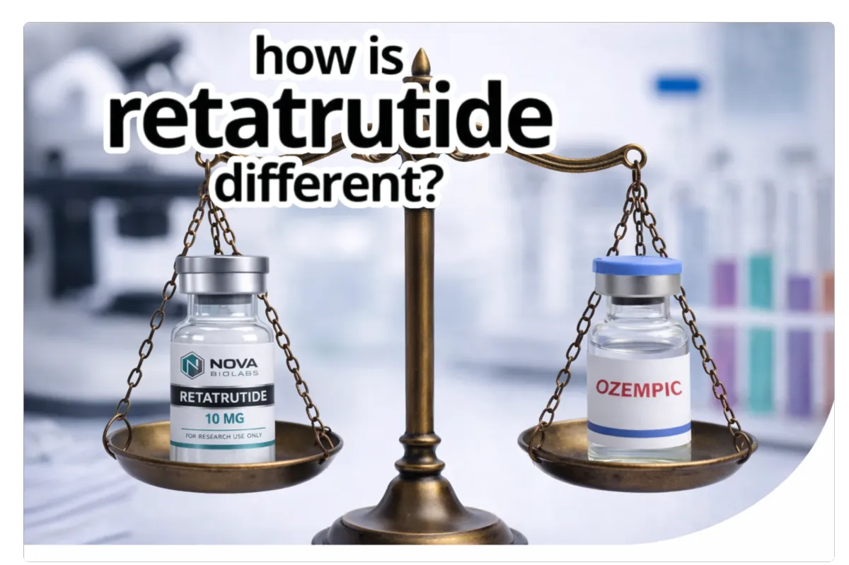 how is tetatrutide dfferent from ozempic