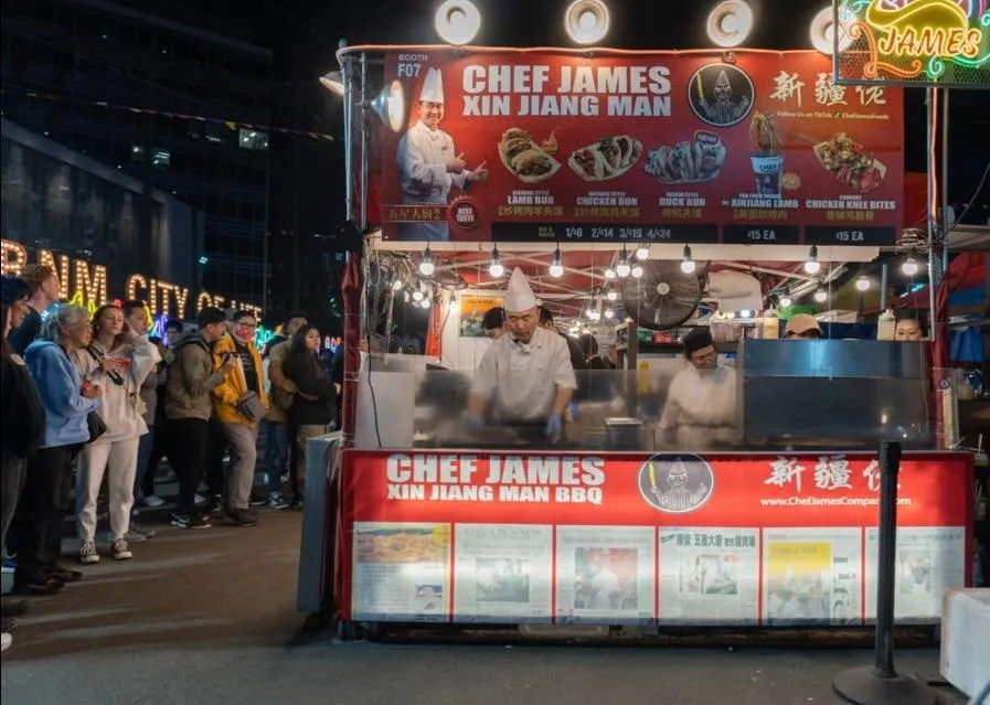 Small food stall at a night market