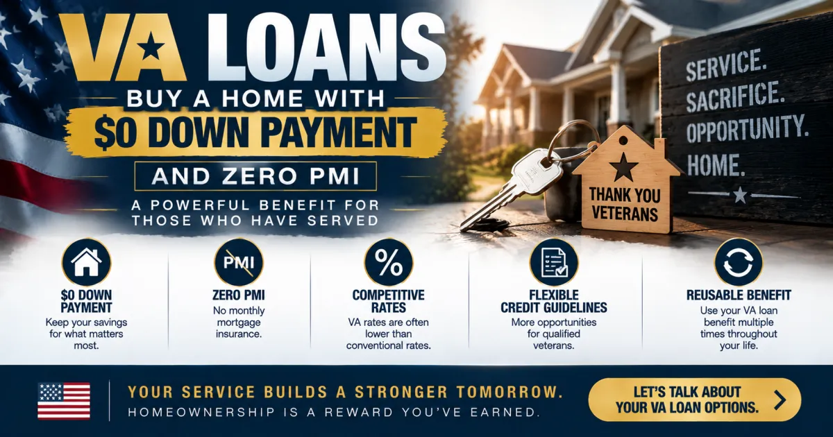 Veterans Can Buy a Home With Zero Down Payment and Zero PMI and Here Is How the VA Loan Works