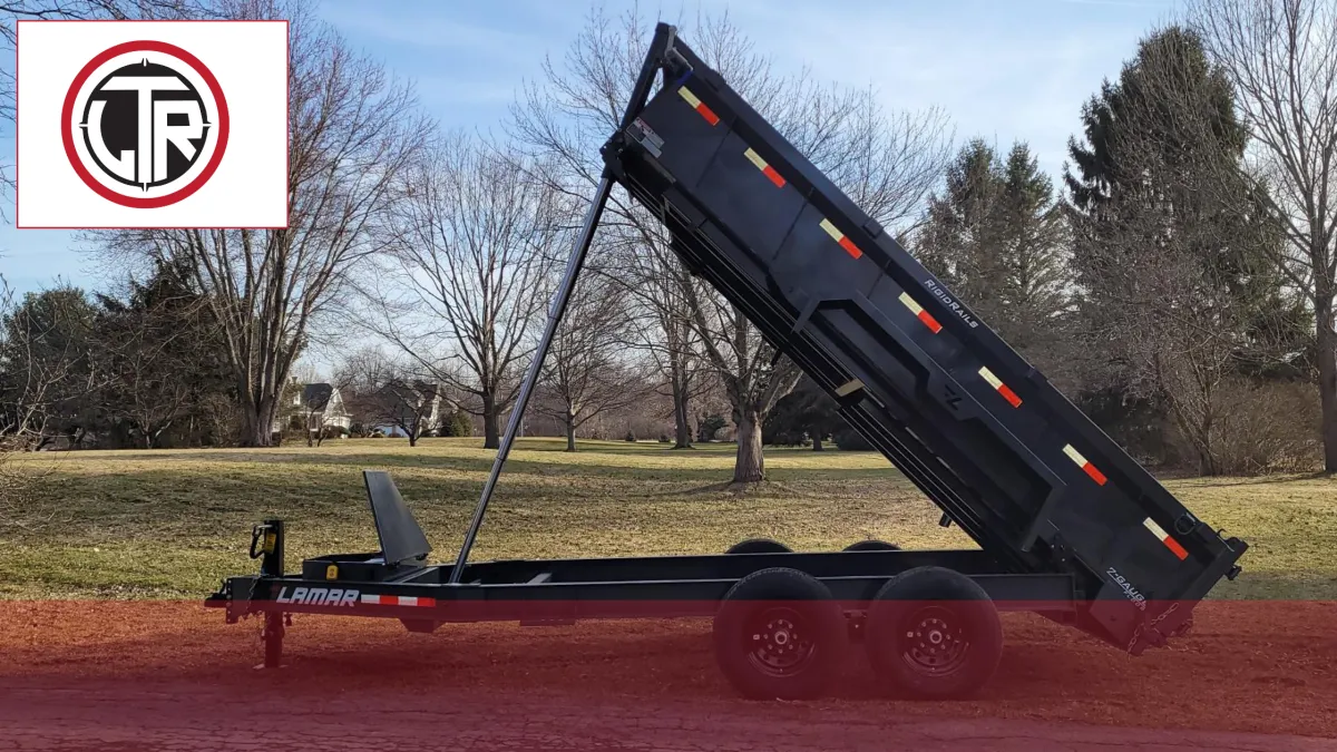 12-foot commercial dump trailer for large cleanup and debris removal rental at Lakeside Trailer Rentals in Webster, New York