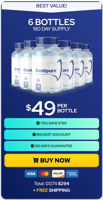 Dentpure 6 bottle