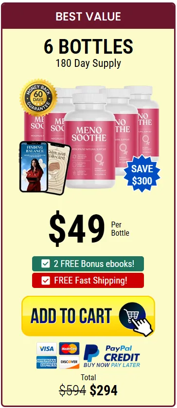 MenoSoothe 6 bottle