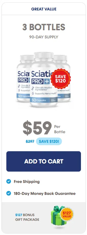 Sciatica Pro+ 3 bottle
