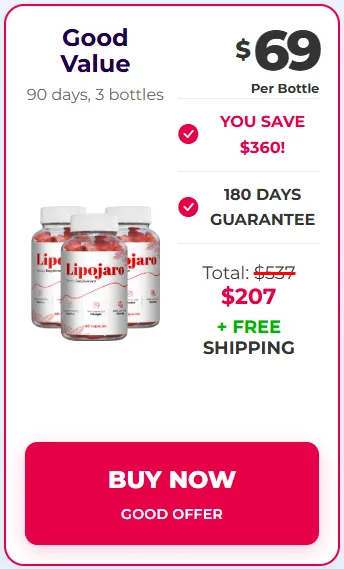 LipoJaro 3 bottle