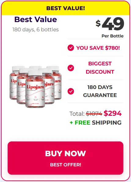 LipoJaro 6 bottle