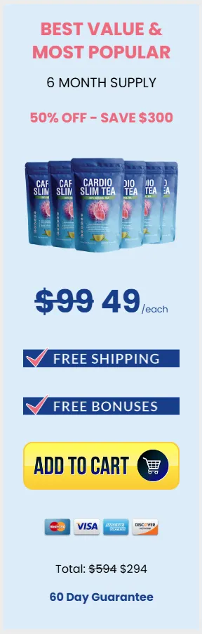 Cardio Slim Tea 6 bottle