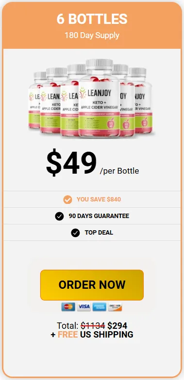 LEANJOY Gummies 6 bottle