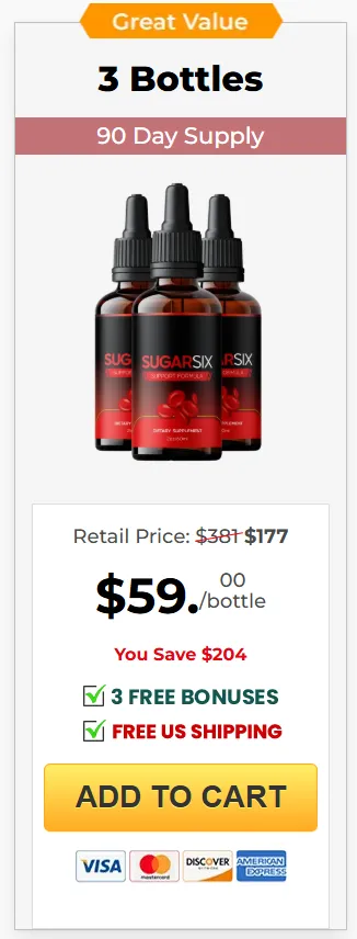 SugarSix Buy  3 bottle