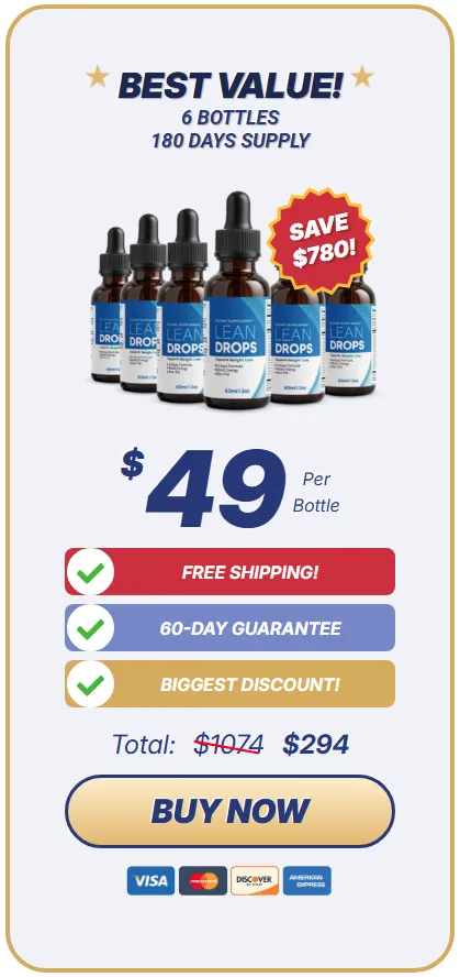 LeanDrops 6 bottle