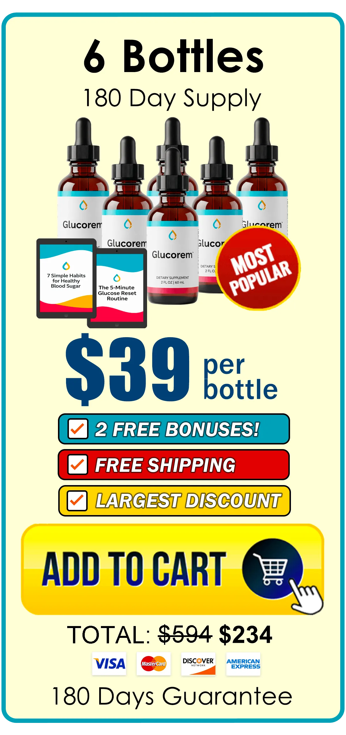 Glucorem 6 bottle