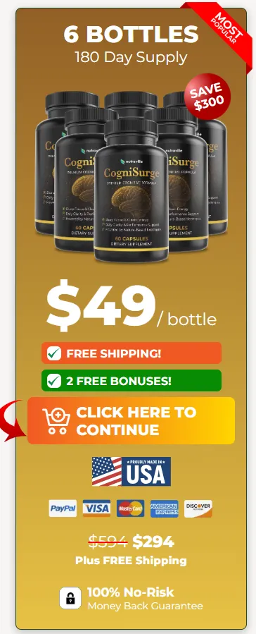 CogniSurge 6 bottle