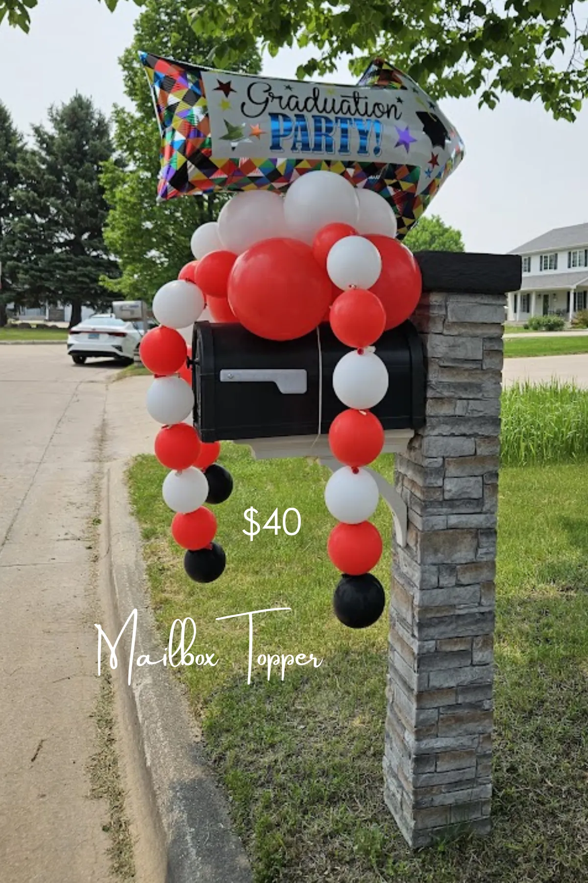 Mailbox Balloon Topper for Graduation
