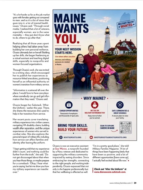 Military Families Magazine Page 2 Spread