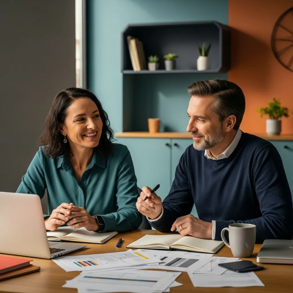 Team member reviewing a purpose-driven marketing strategy