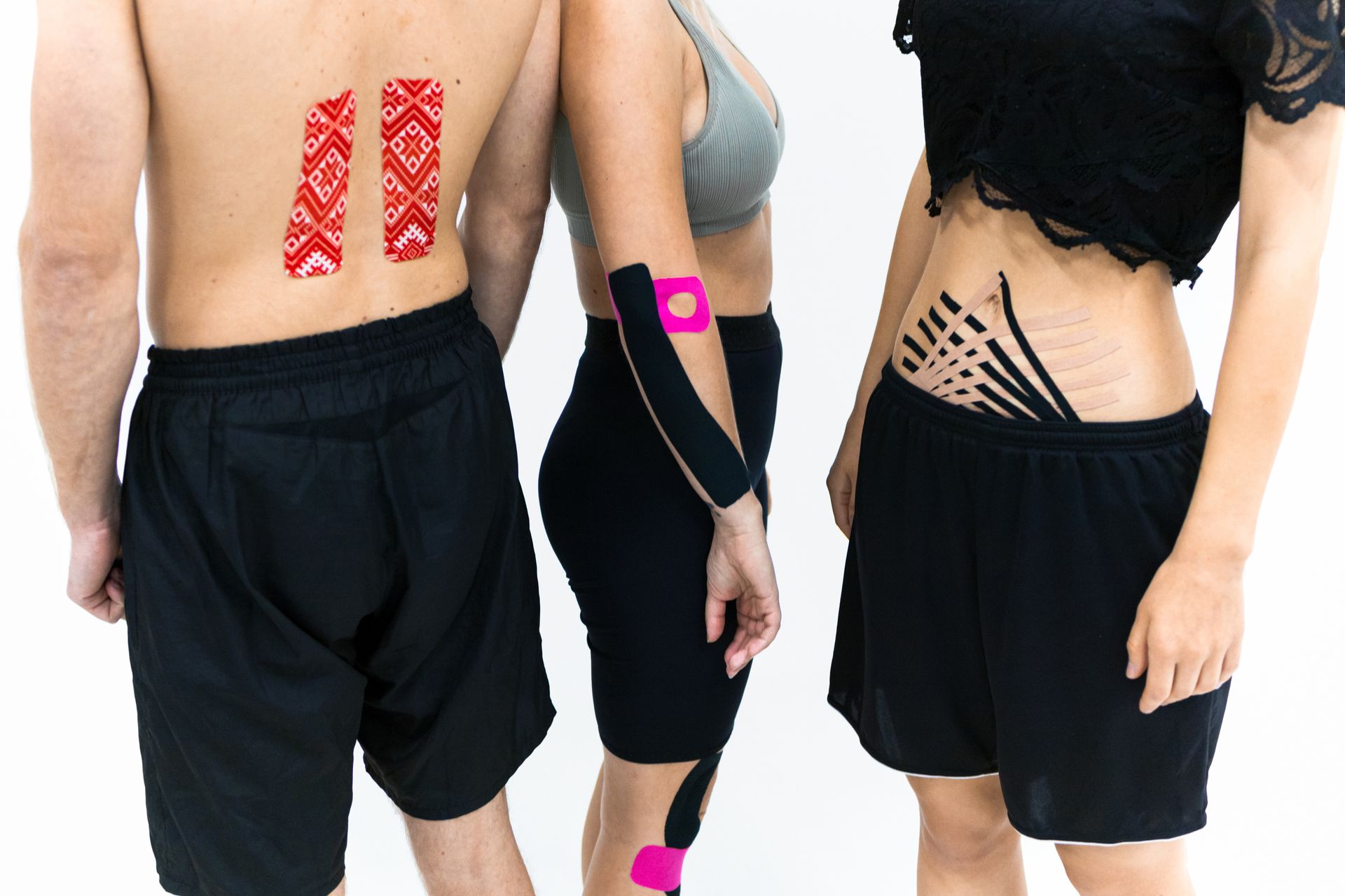 Athlete with RockTape® kinesiology tape applied to the shoulder to provide muscle support and aid injury recovery.