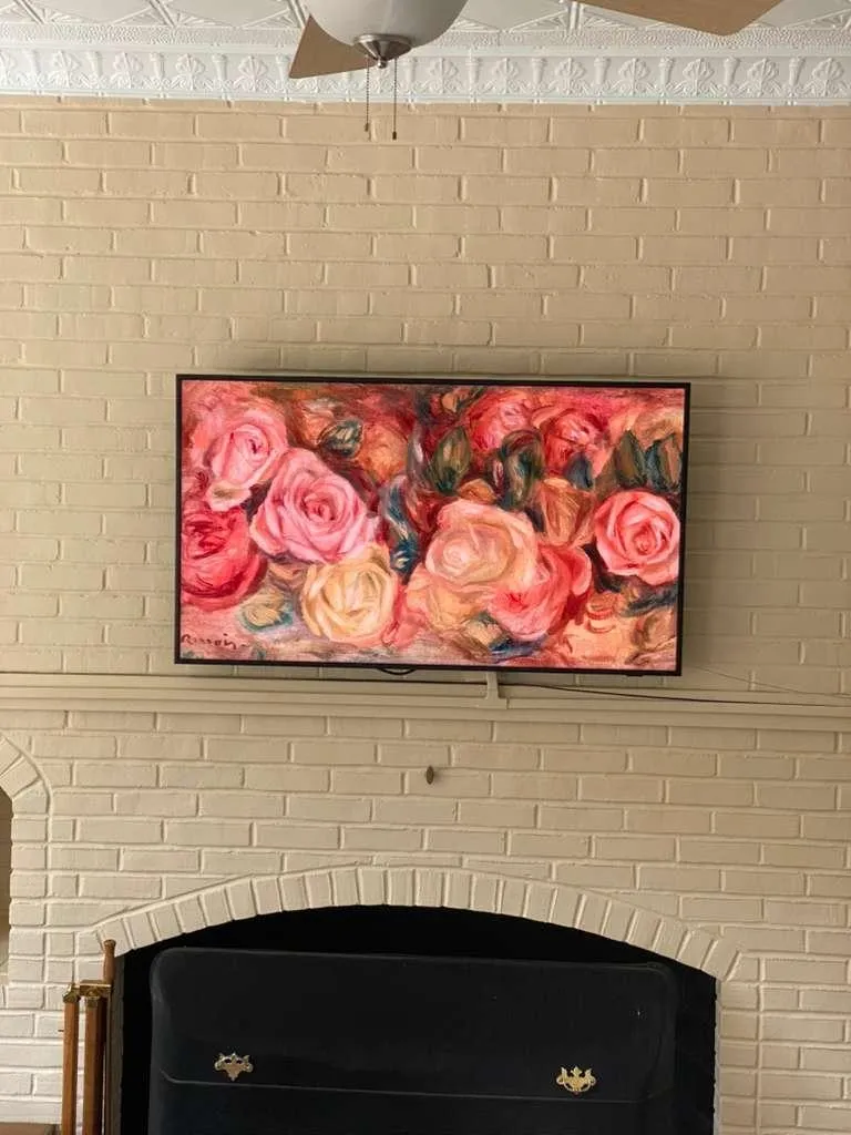Fireplace TV mounting installation in Berryville Virginia