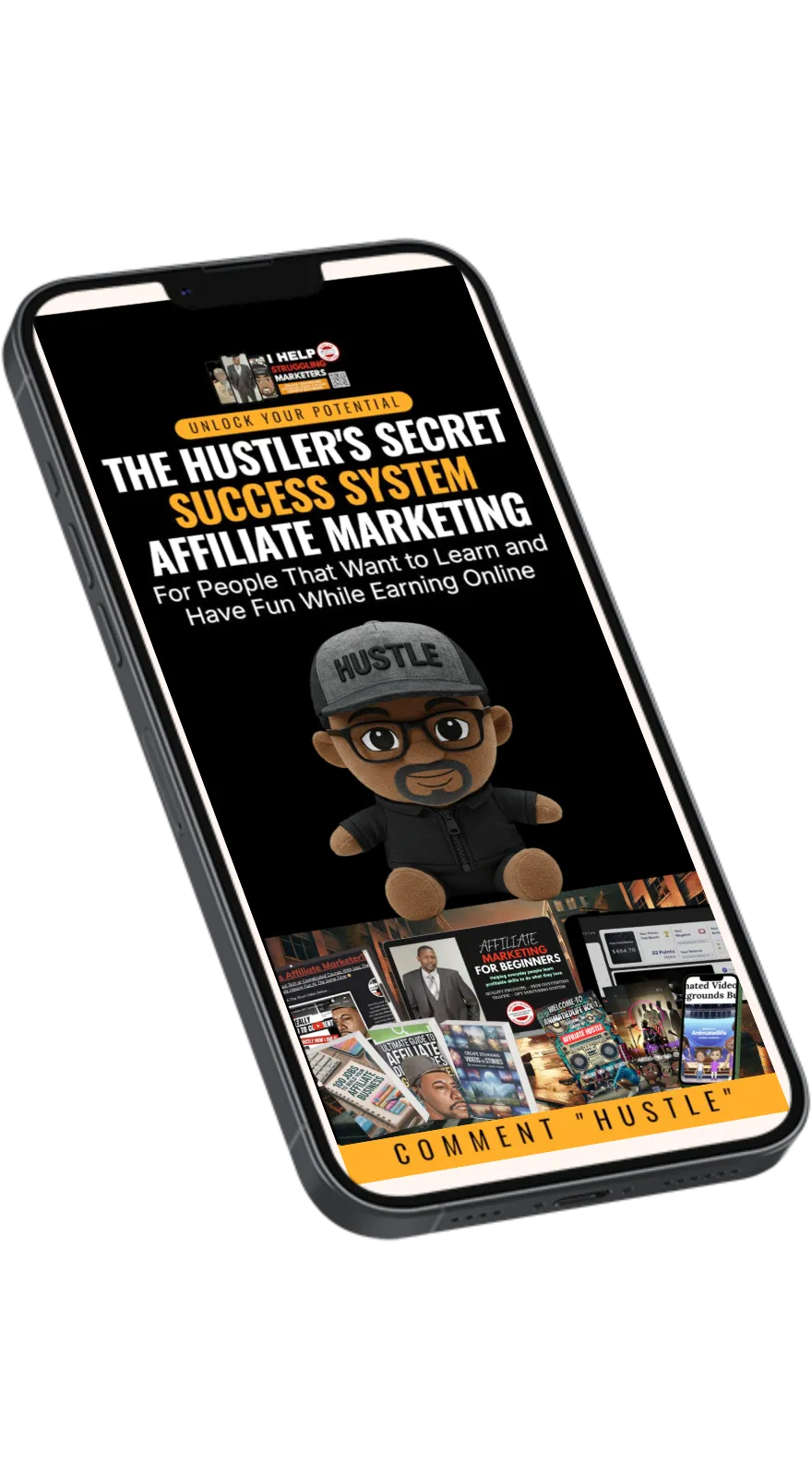 Grab your Hustle Bear motivational album for Affiliate Marketers