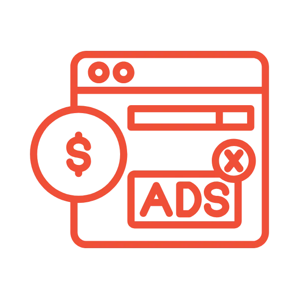 Paid ads icon.