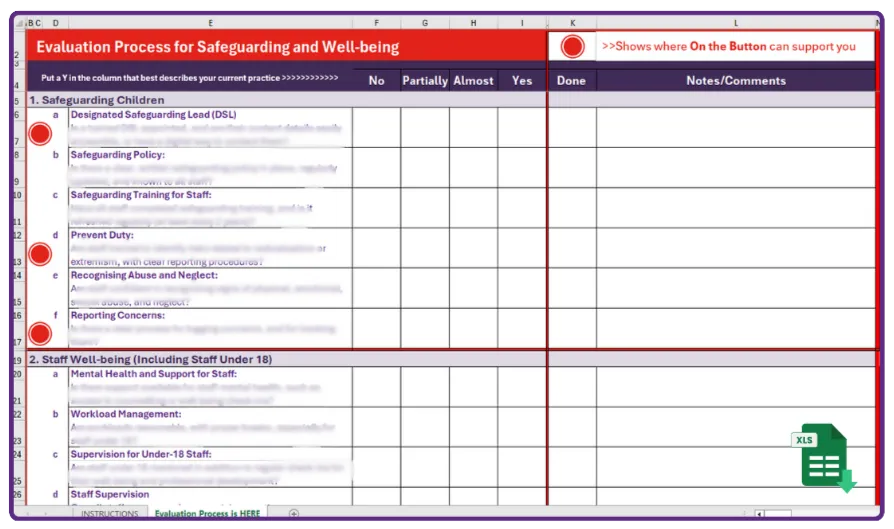 Safeguarding Evaluation Checklist