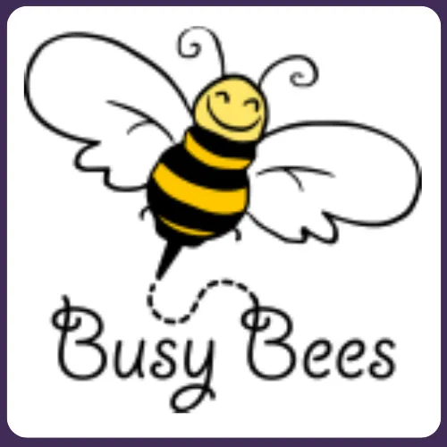 The logo of our customer Busy Bees Day Nursery using On the Button Well-being and Safeguarding Software