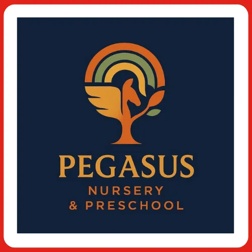 The logo of Pegasus Nursery & Preschool that uses On the Button Software