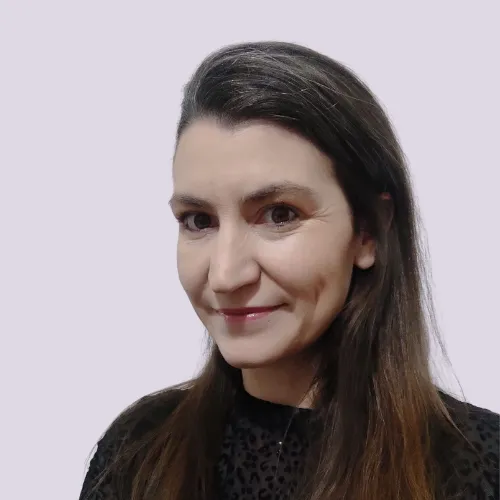 Headshot of Iona, Business Development Manager at On the Button, Well-being and Safeguarding Software