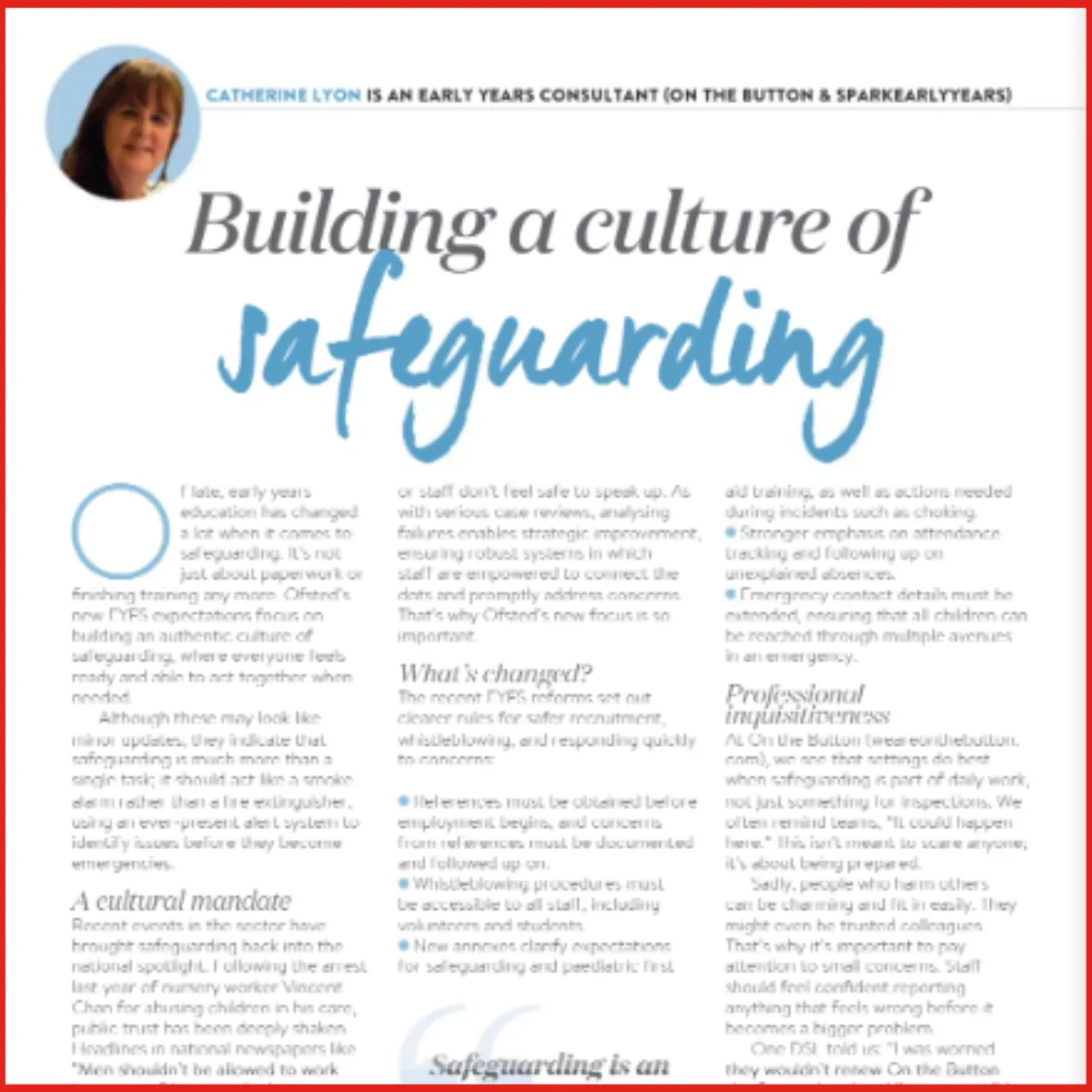 Published March 2026 in TEACH Early Years Magazine