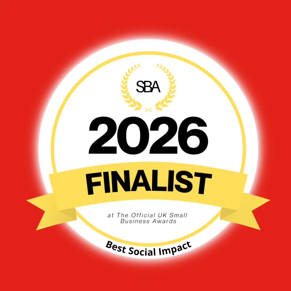 Finalist Logo 2026 for Best Social Impact at https://smallbusinessawardsuk.co.uk/