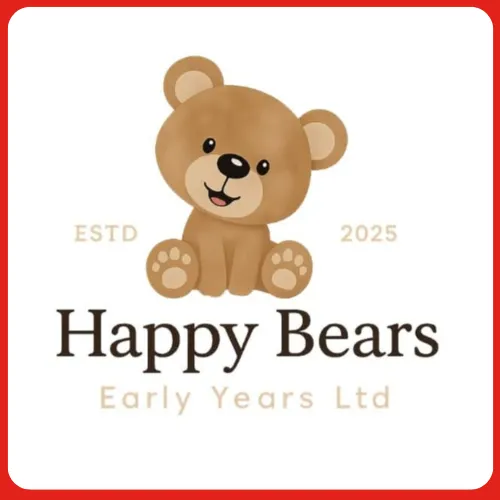 The logo of Happy Bears Early Years Ltd who uses On the Button, Well-being and Safeguarding EYFS Software
