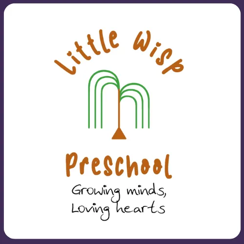 The logo shows that Little Wisp Preschools in Hampshire use On the Button, Early Years Safeguarding and Well-being Software