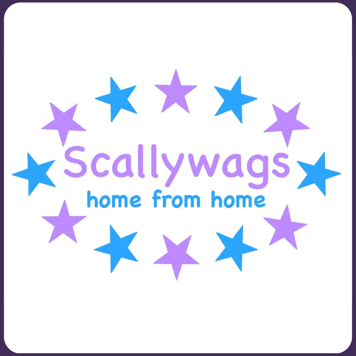 Scallywags Nursery logo shows that use On the Button, Early Years Safeguarding and Well-being Software