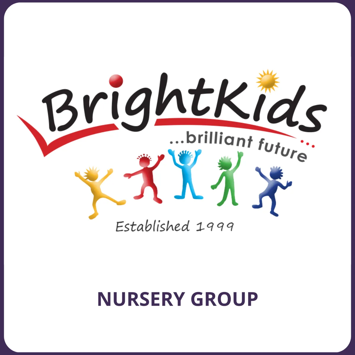 The logo of BrightKids Multi-Site Nursery Group who uses On the Button, Wellbeing and Safeguarding EYFS Software