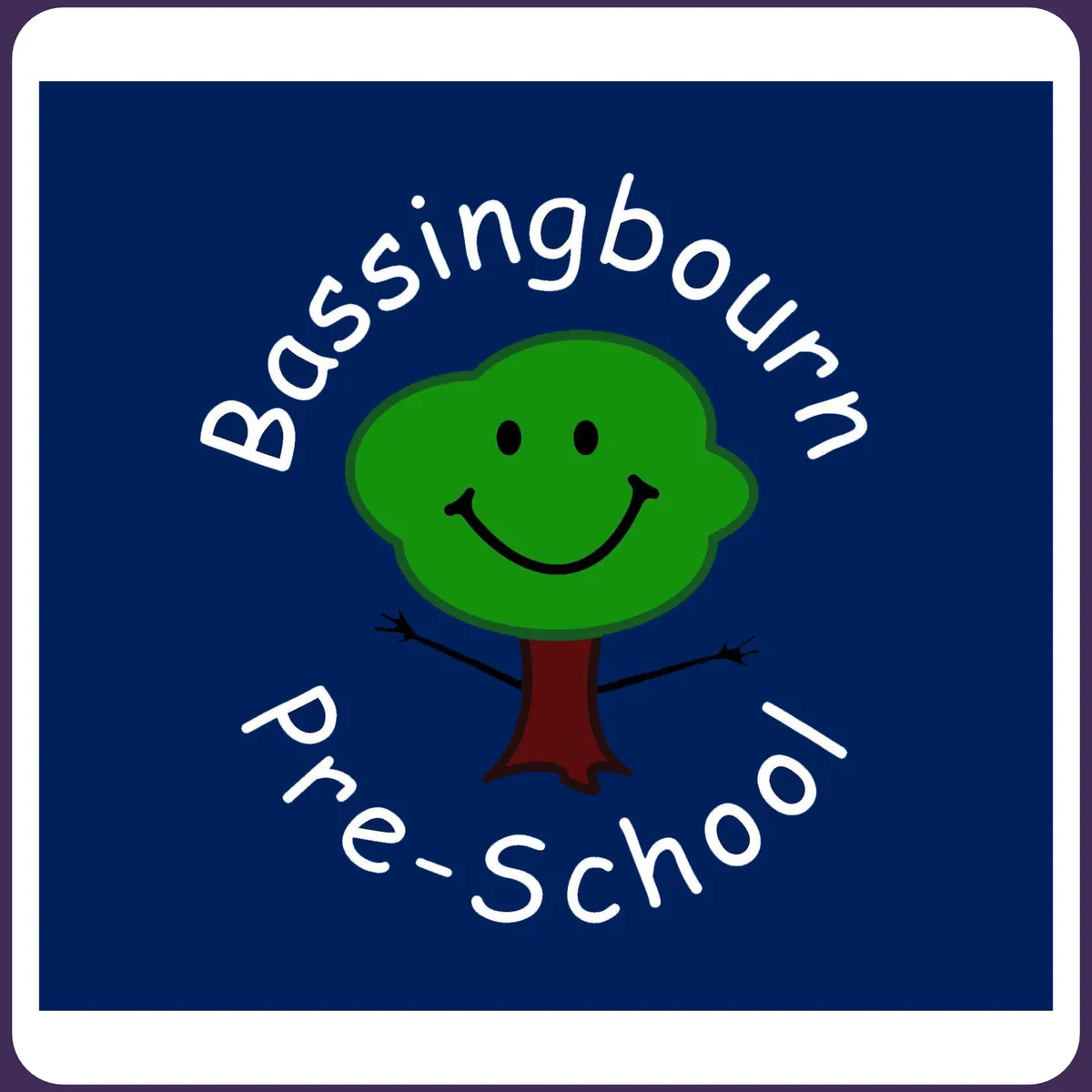 The logo of Bassingbourn Pre-school that uses On the Button Software