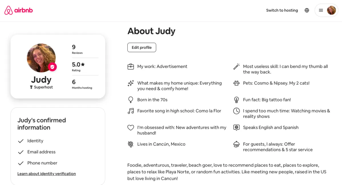 about Judy