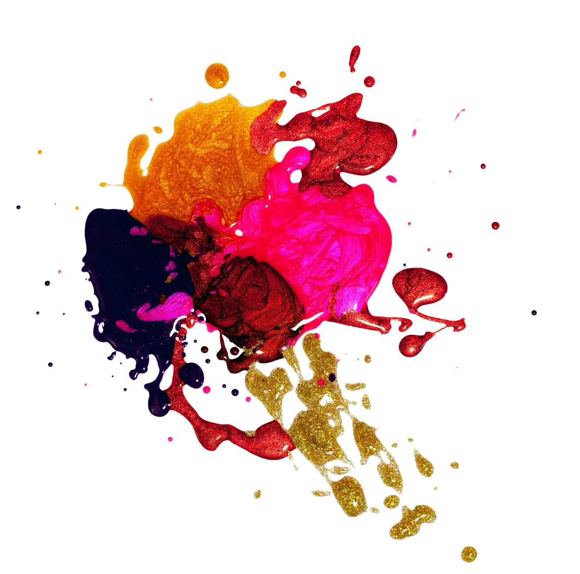 Colour ink splash