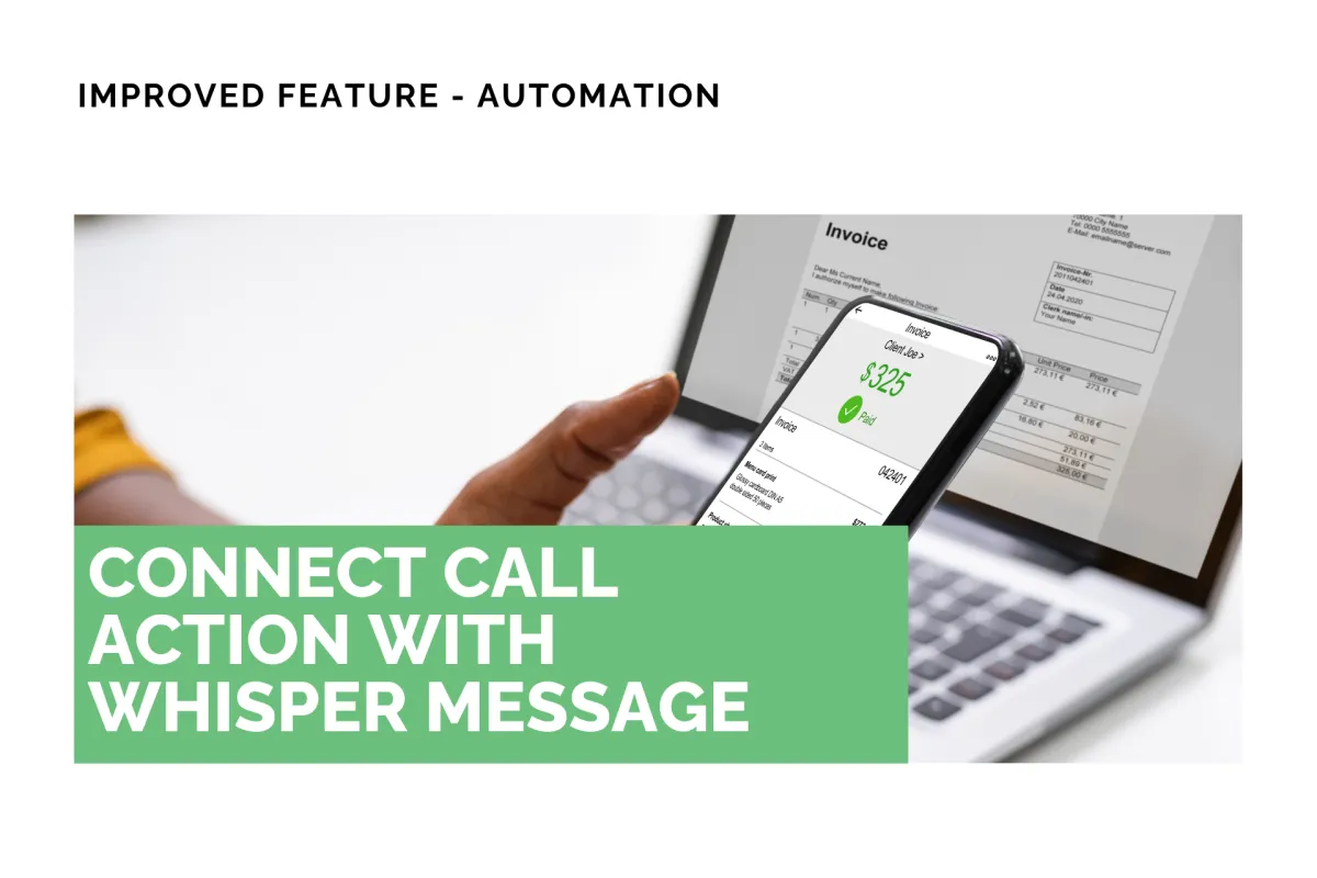 Connect Call Action with Whisper Message