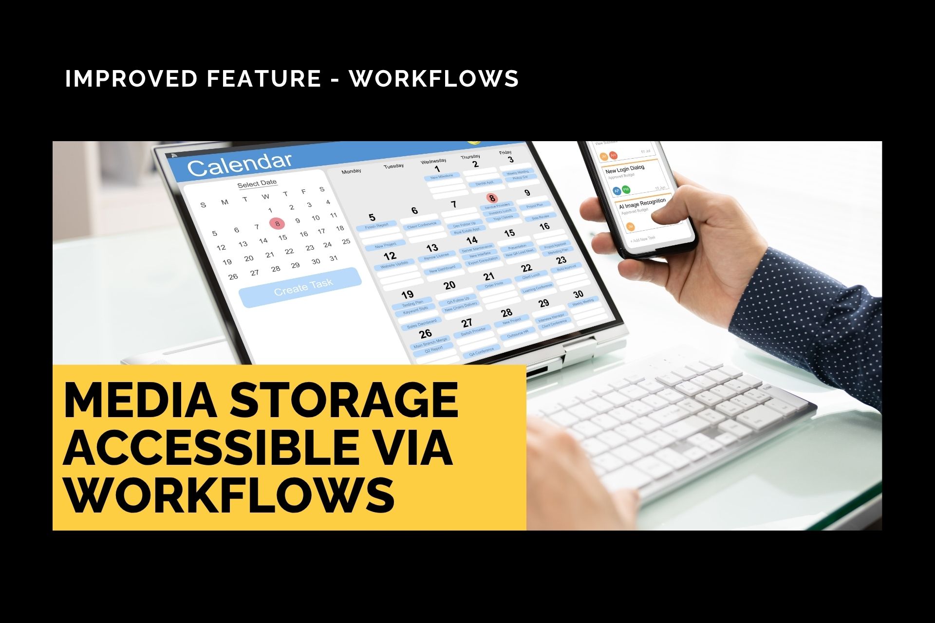 Media Storage Accessible Via Workflows