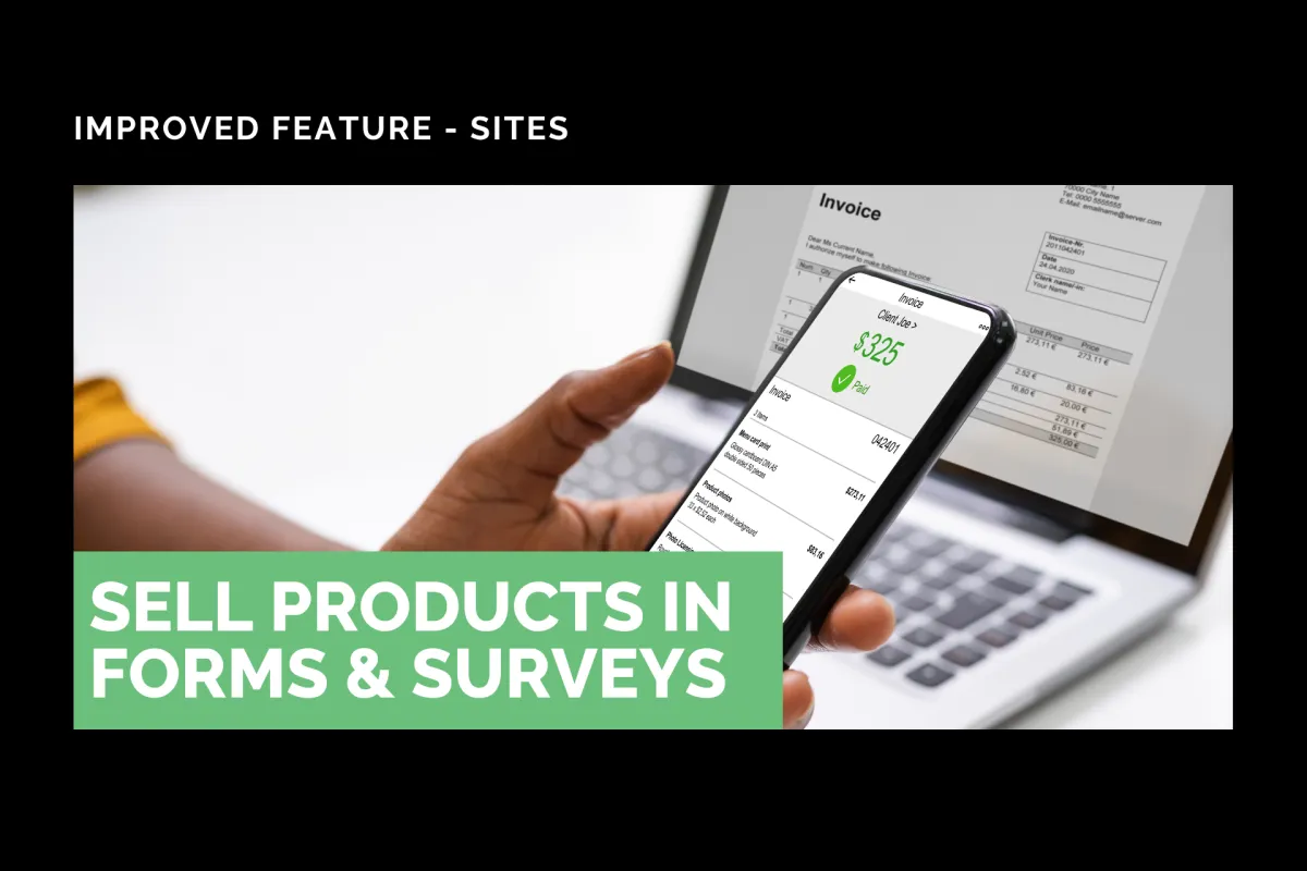 Sell Products in Forms & Surveys