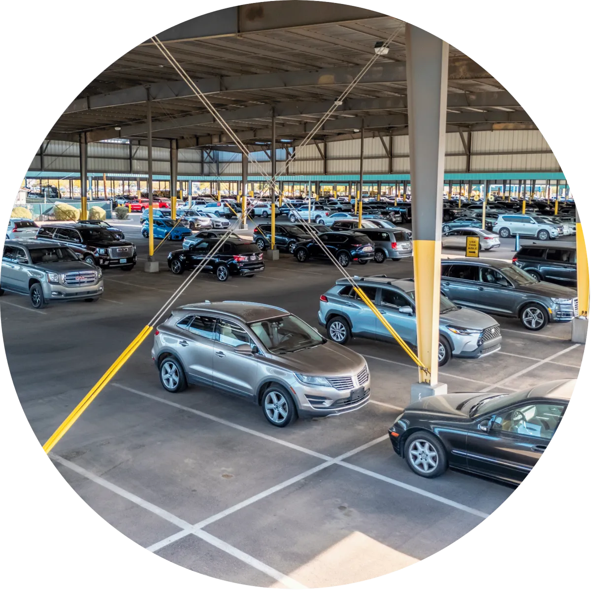Revenue-generating fleet parking depots