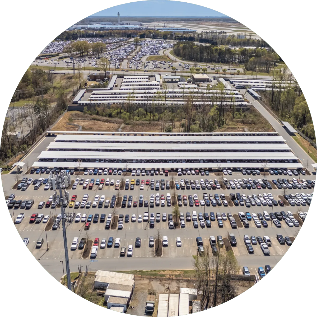 Shared fleet parking infrastructure for operators