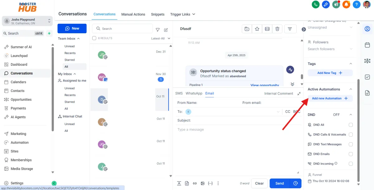 CRM automation niagara