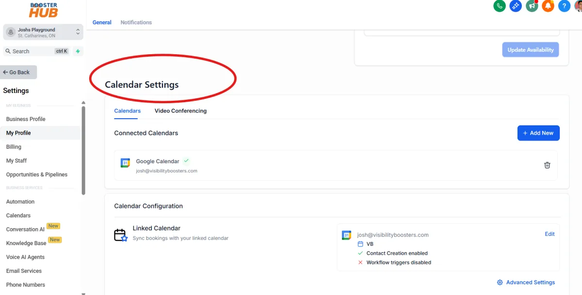 crm syncing boosterhub niagara