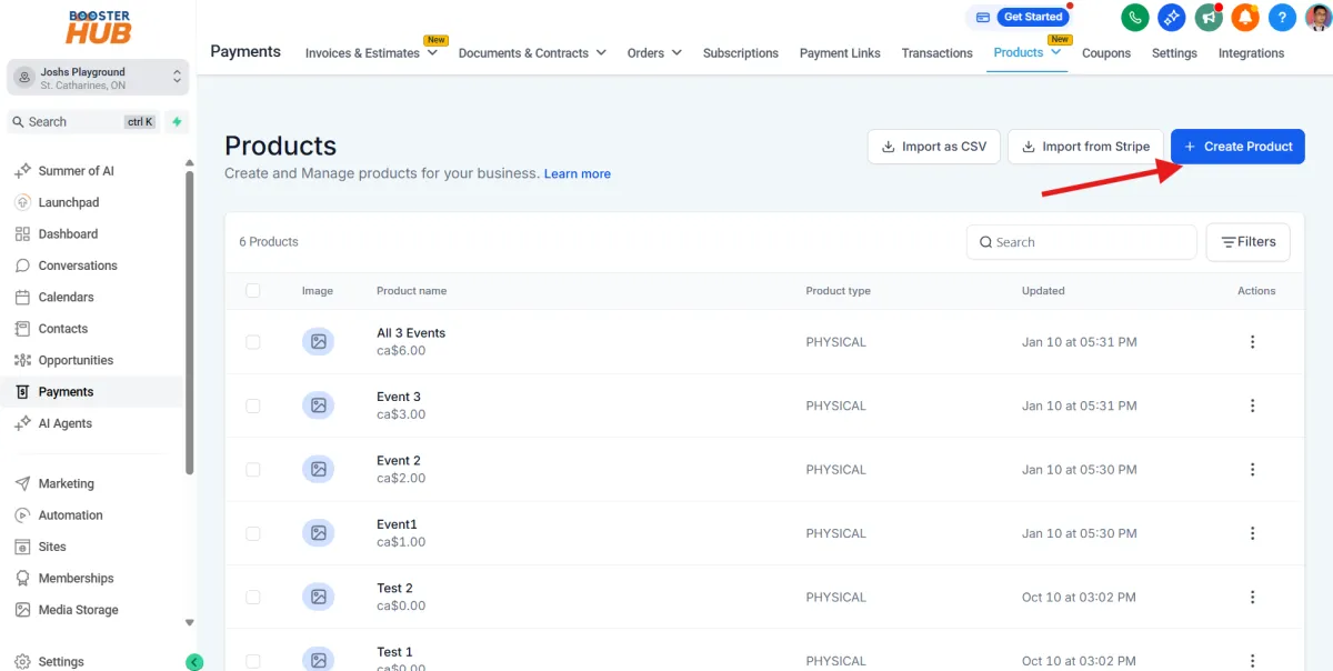 crm products niagara