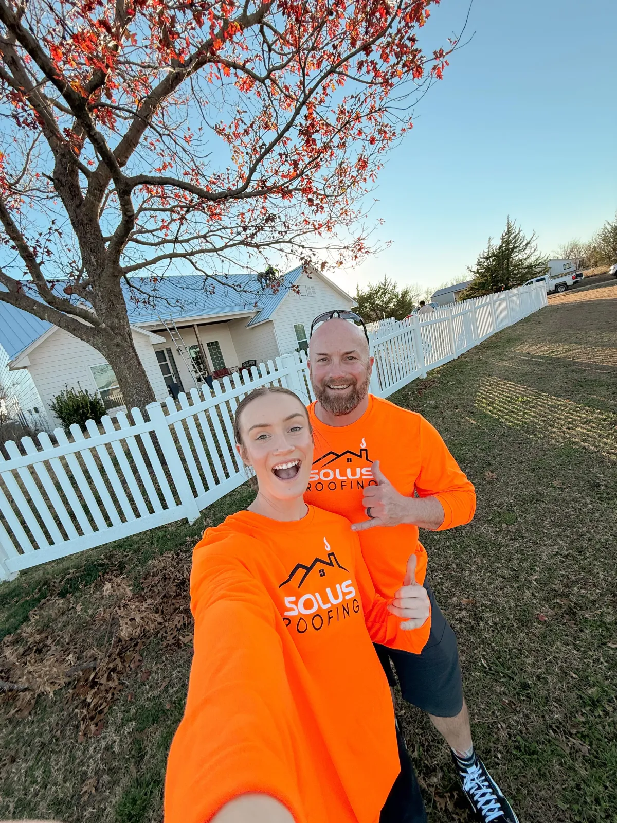 solus roofing team performing a free roof inspection in Texoma