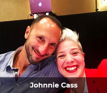 Brigitta Hoeferle with James MacNeil - connecting at a global influence and communication mastery event focused on leadership, legacy, and transformational speaking.