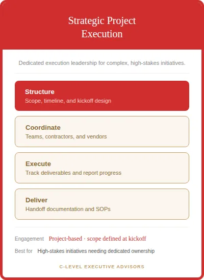 Fractional Chief of Staff and Executive Operations service overview — C-Level Executive Advisors