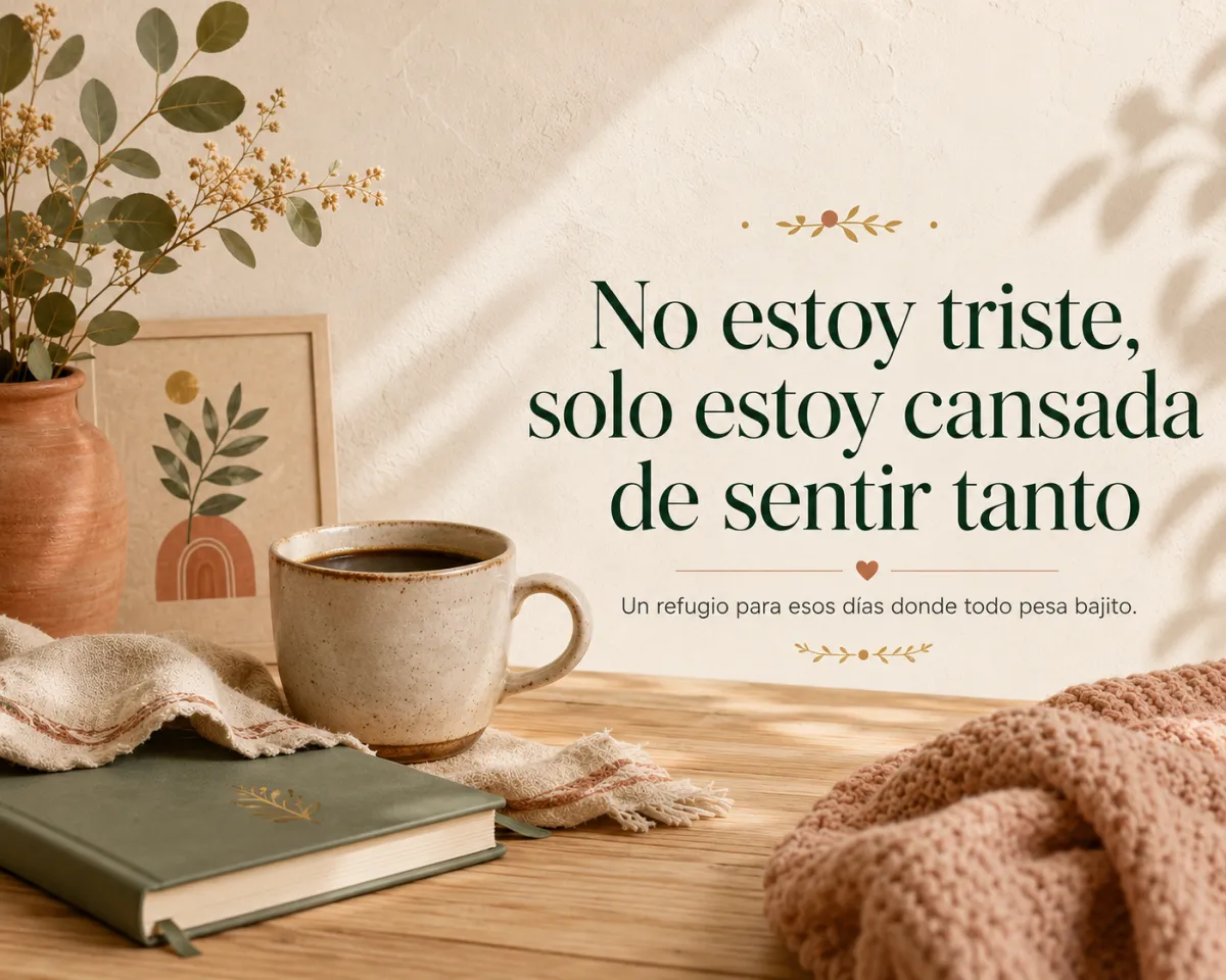 No estoy triste, solo estoy cansada de sentir tanto